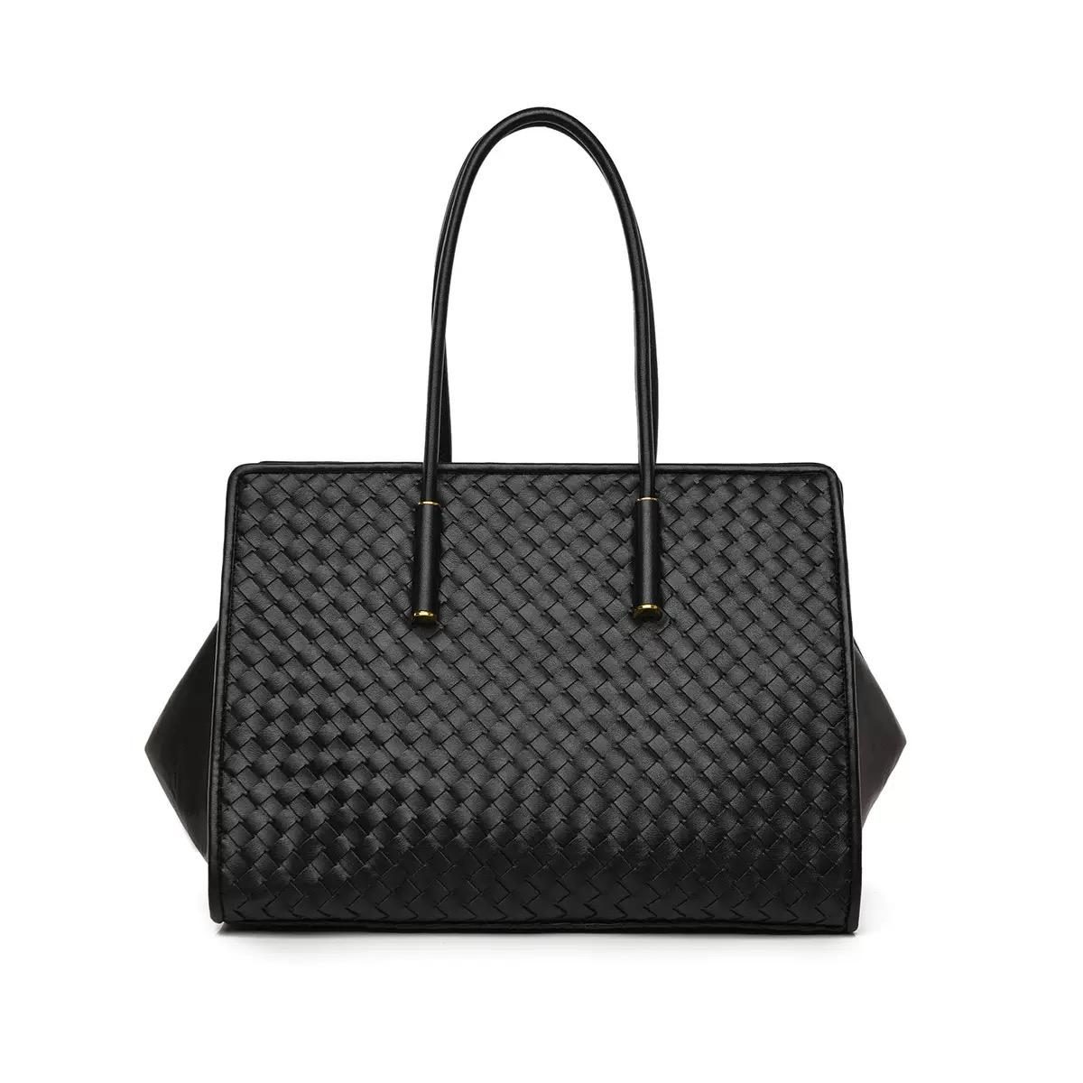 Woven leather tote bags collection at JINMAN