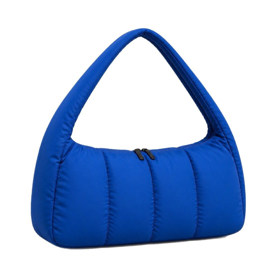 Cobalt Blue Cloud Puffer Crossbody Bag in Cobalt Blue — detail close-up