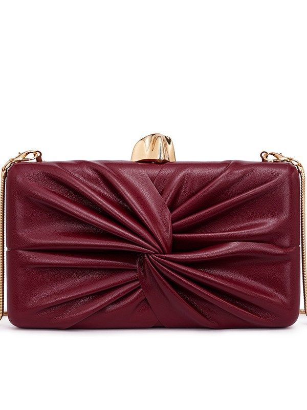 Evening Party Clutch Bag in Off White — front view