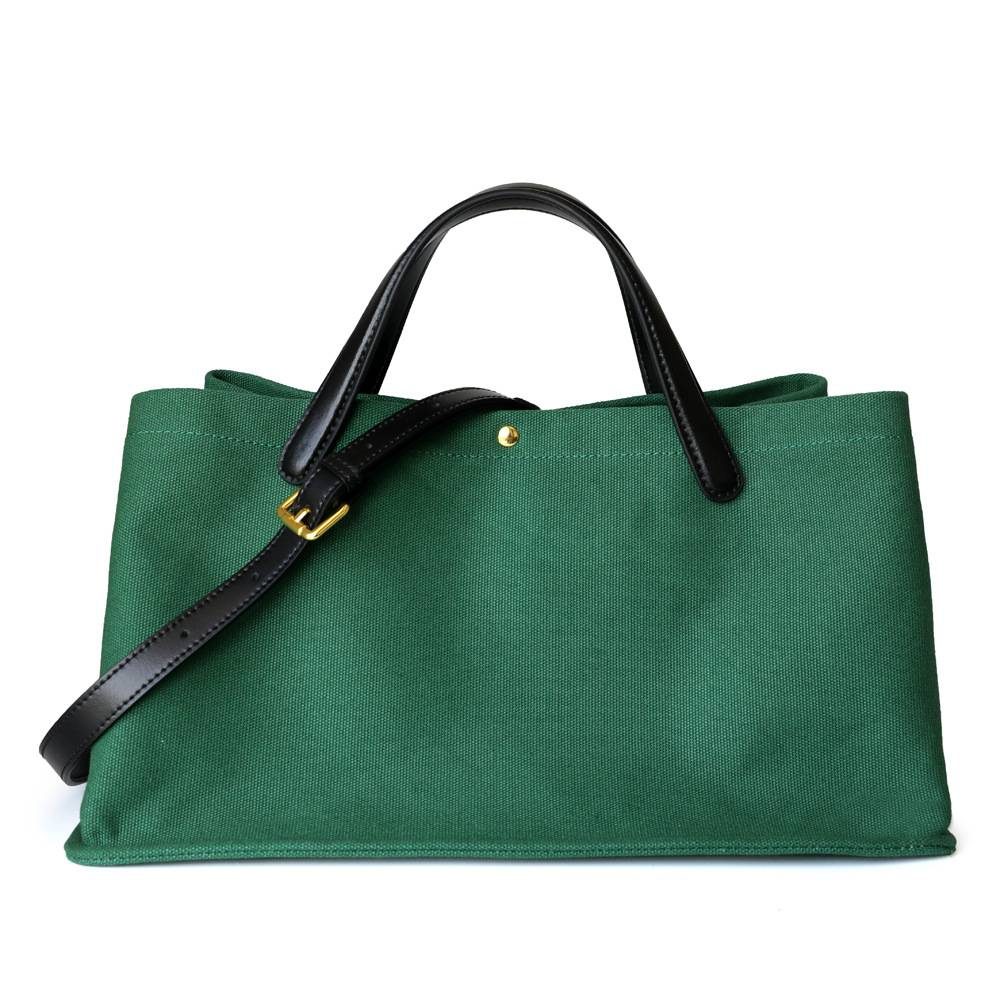 French-Style Genuine Leather Work Tote Bag in Black — color comparison