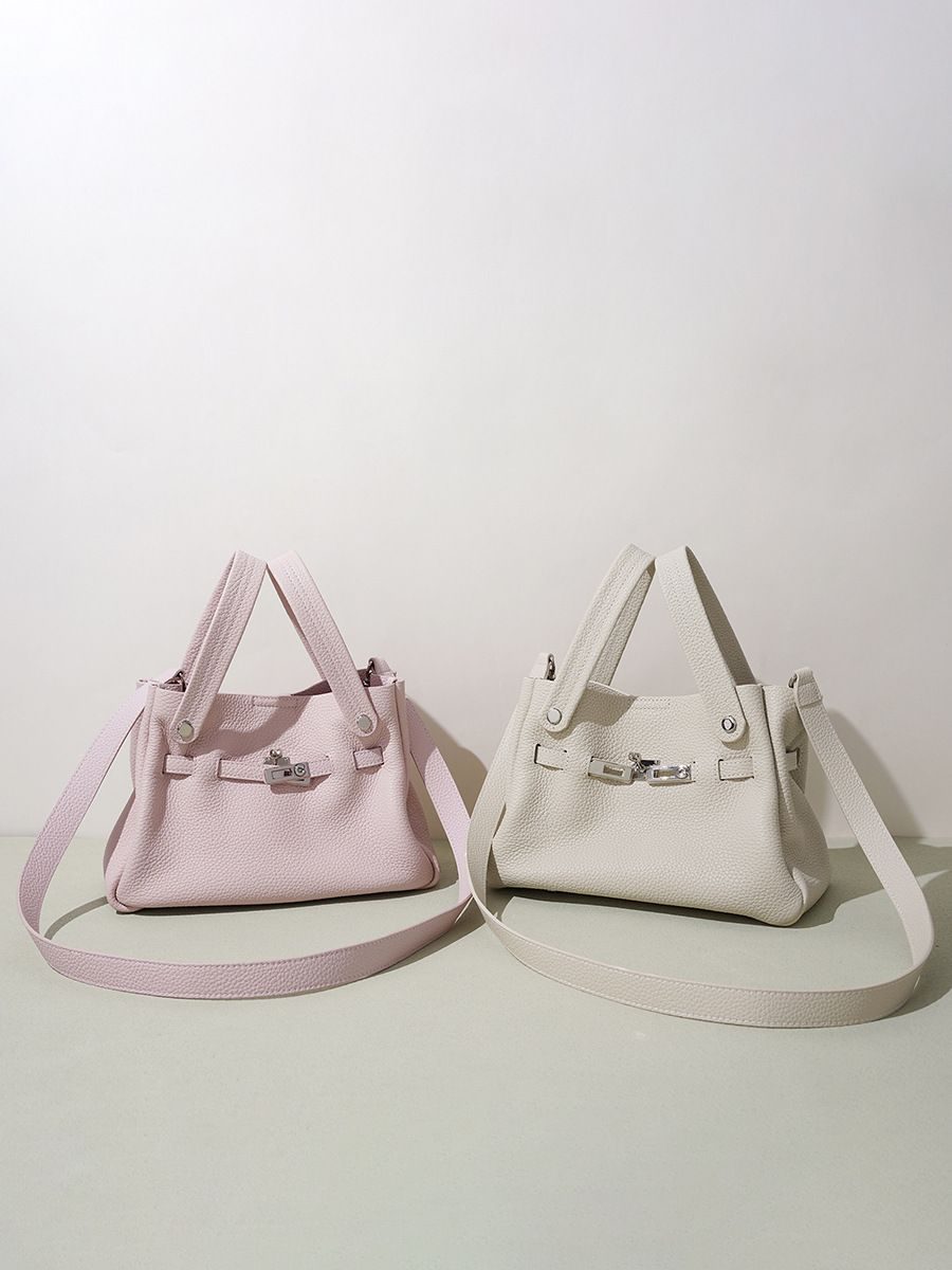 Leather Bucket Kelly-Style Crossbody Bag by JINMAN