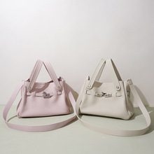 Leather Bucket Kelly-Style Crossbody Bag in Classic — view 12