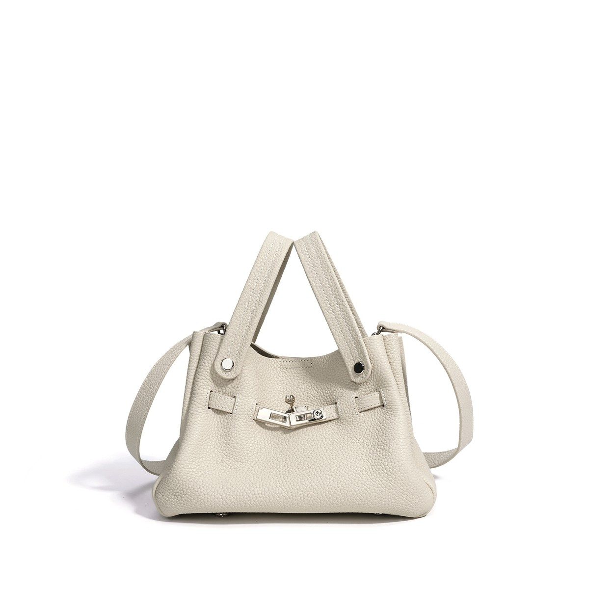 Leather Bucket Kelly-Style Crossbody Bag in Classic — color comparison