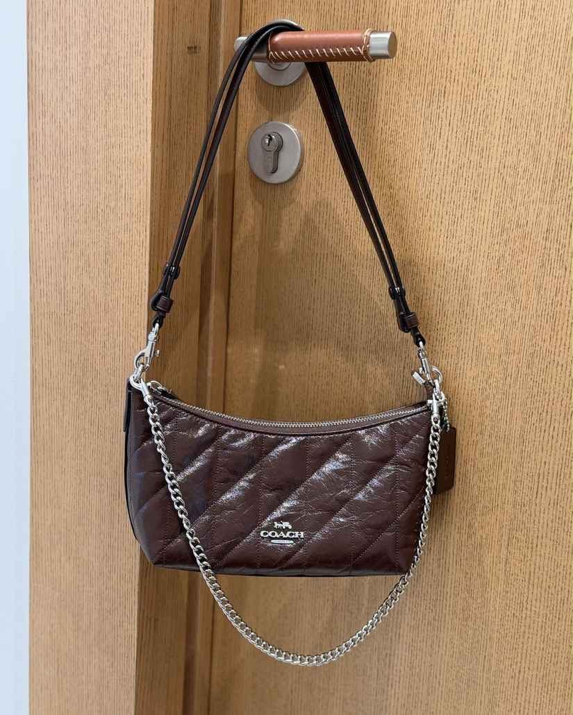 Leather Chain-Strap Underarm Crossbody Bag in Classic — packaging