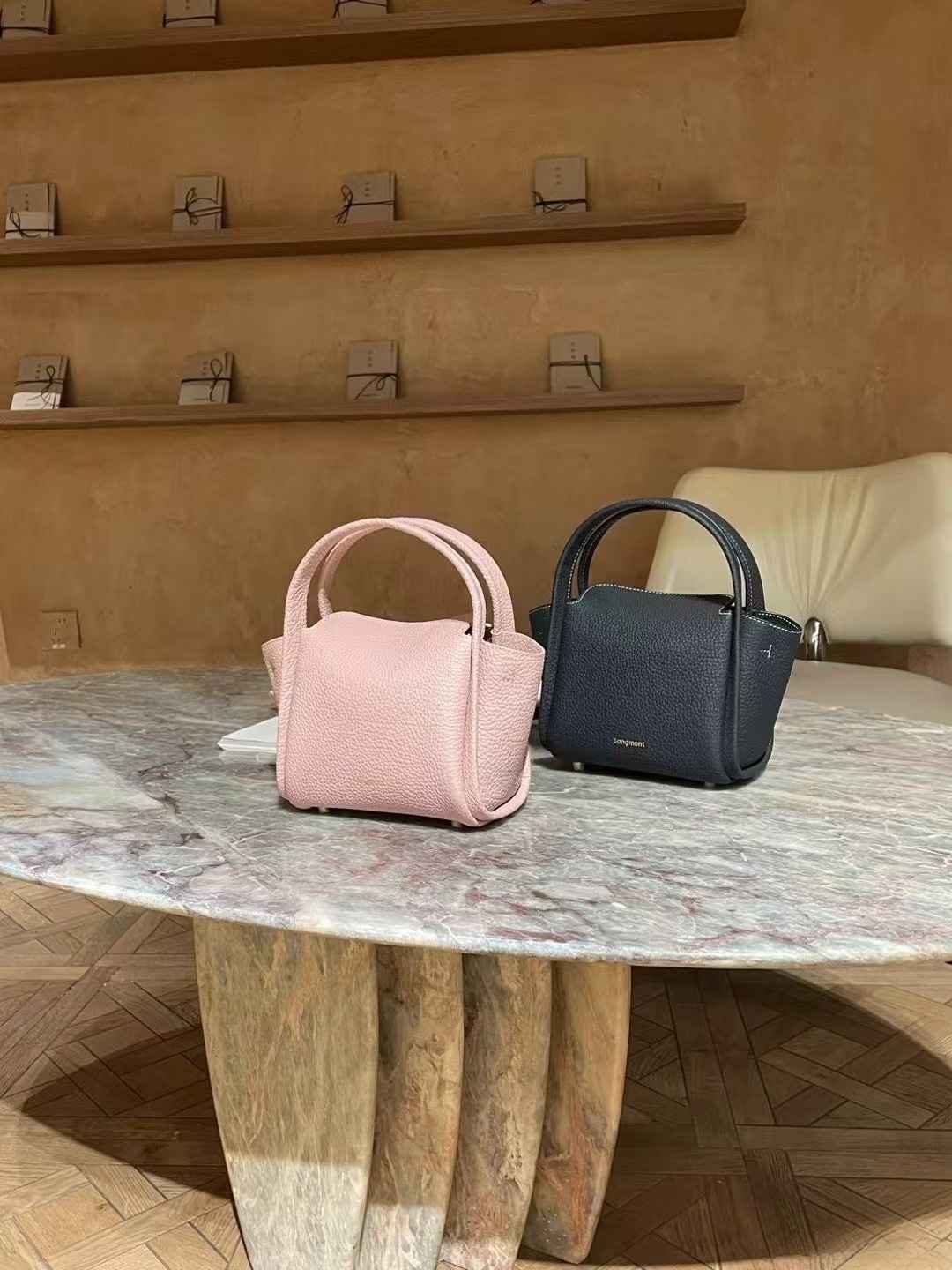 Leather Clutch Bag in Classic — detail close-up