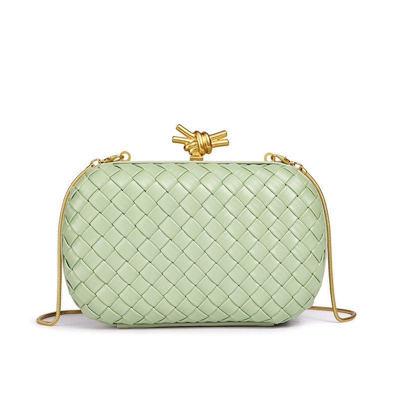 Light-Luxury Woven Chain Evening Box Bag — Clutches handbag