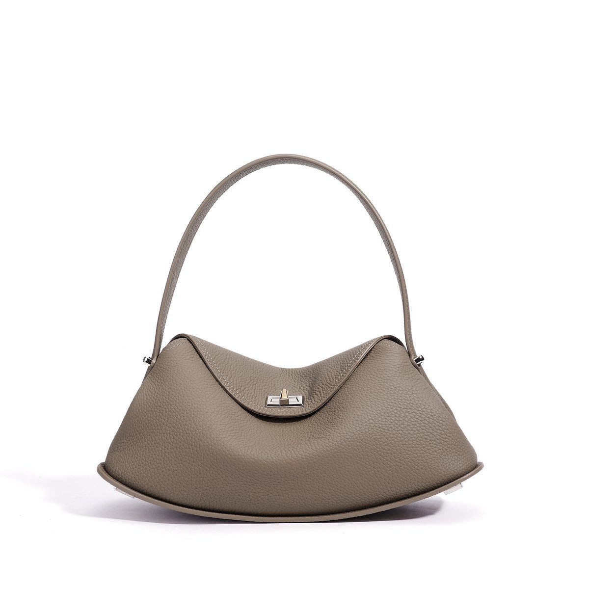 Lychee-Grain Genuine Leather Underarm Bag in Black — packaging