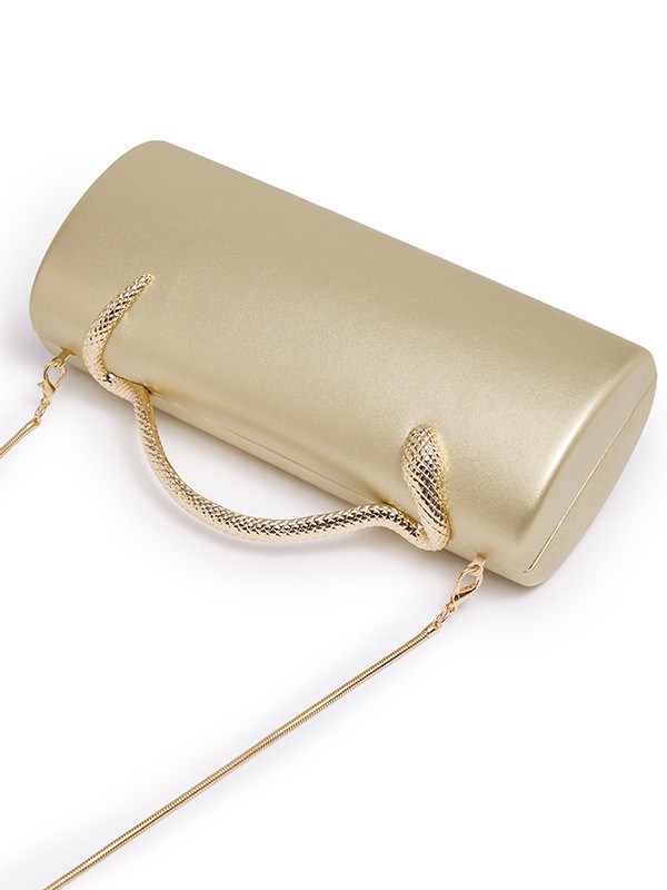 Mini Chain Square Shoulder Bag in Khaki — side angle