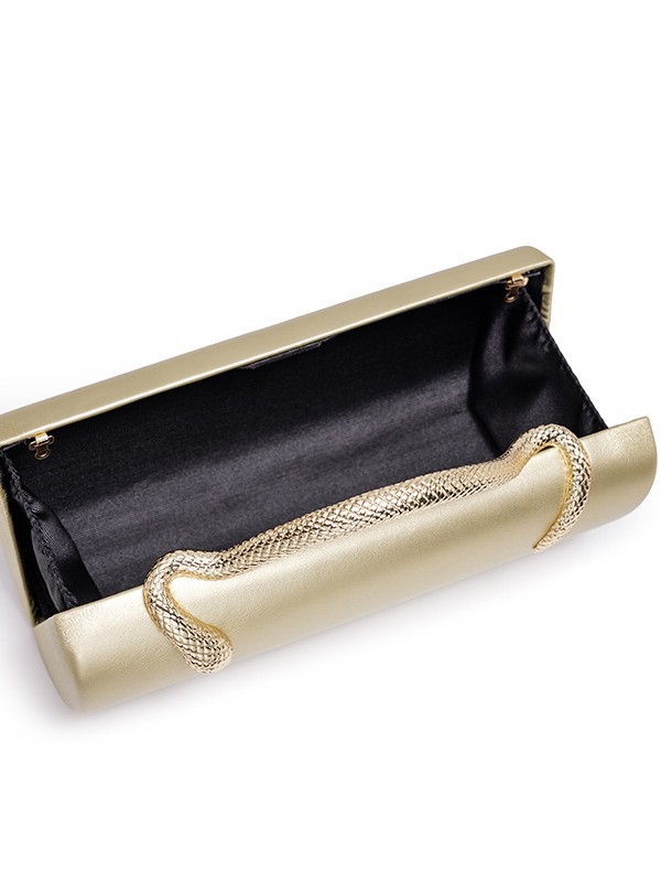 Mini Chain Square Shoulder Bag in Khaki — detail close-up