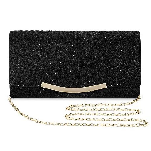 Pearl Evening Clutch Bag in Black — styling photo