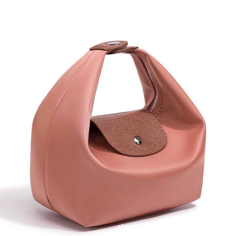 Waterproof Nylon Hobo Dumpling Bag in Leaf Green — back view