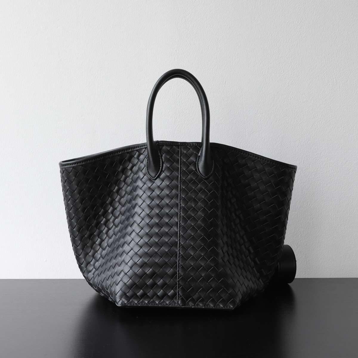 Woven Wing Leather Tote Bag in Beige — color comparison